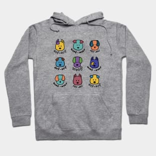 Dogs Faces Hoodie